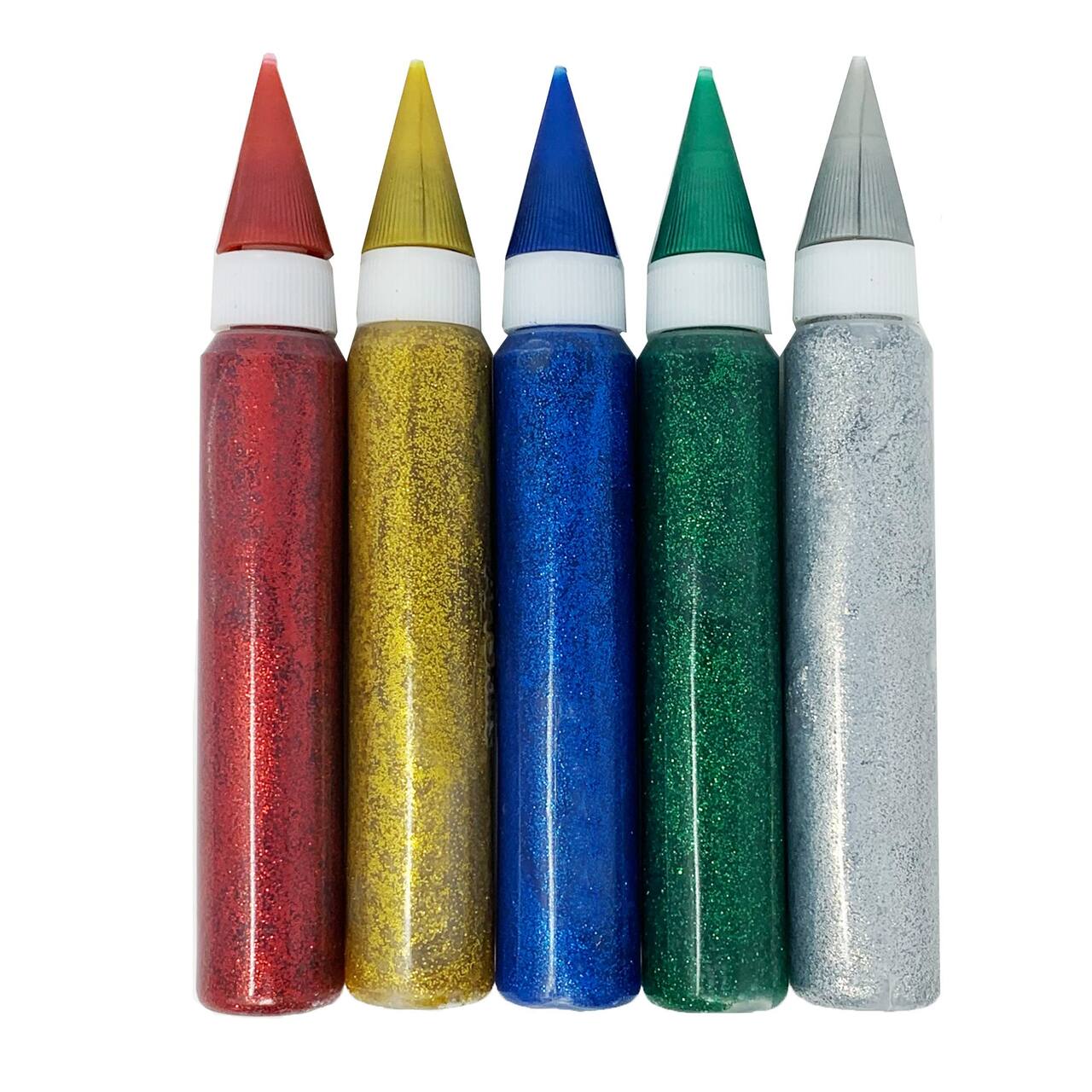 ArtSkills&#xAE; Jumbo 5 Color Classic Glitter Glue Pens